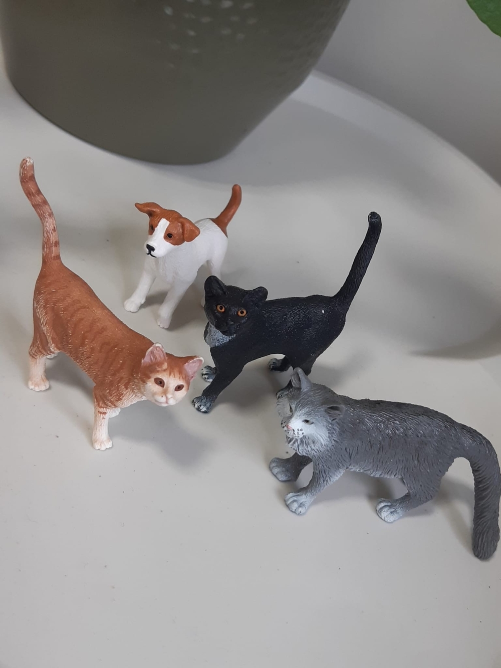 Schleich Cat & Dog Figurines - Set of Four together!